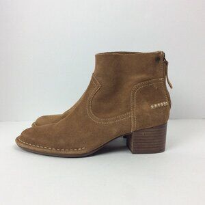 UGG Ankle Boot Classic Suede Leather Bandara Tan Brown Coastal Cowgirl 6.5